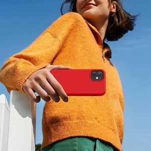 Miracase red-orange silicone iPhone 11 (13th Gen) cover